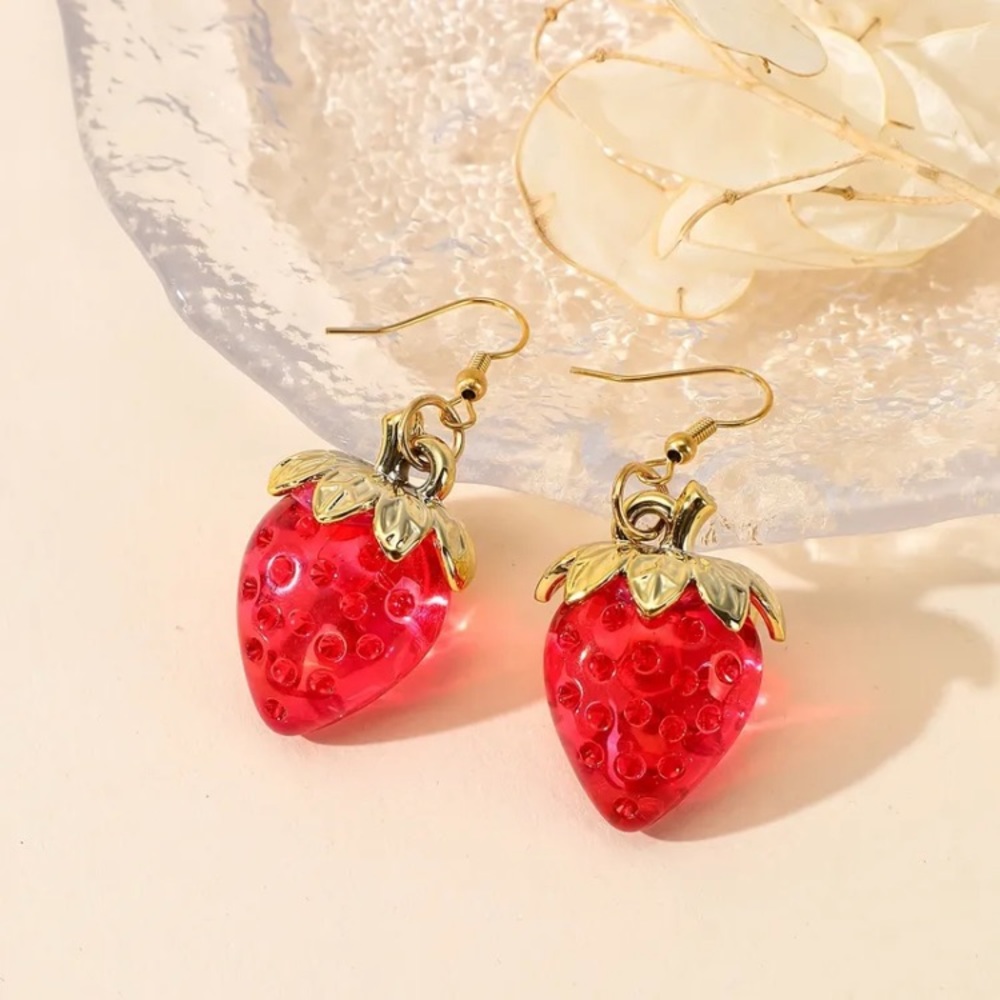 Red Strawberry Earrings